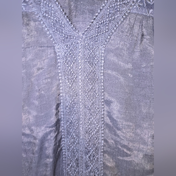 Style & Co Women's XL 3/4 Sleeve Embroidered Lace Top - Picture 3 of 16